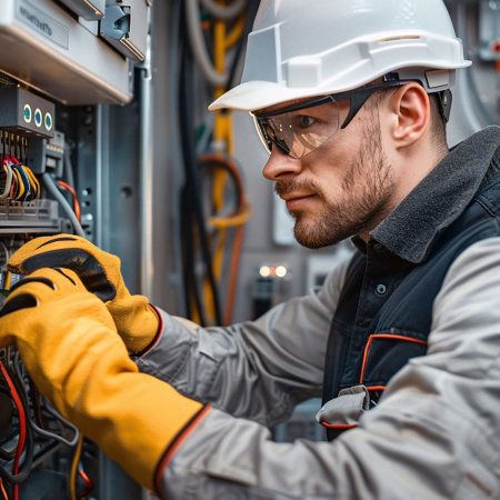 man-wearing-hard-hat-working-power-box